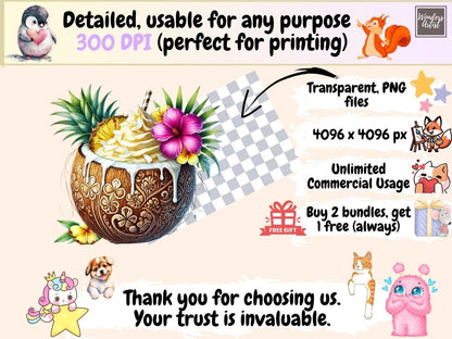 Tropical Cocktails (P2) Clipart beach drink clipart - Wonders Artist