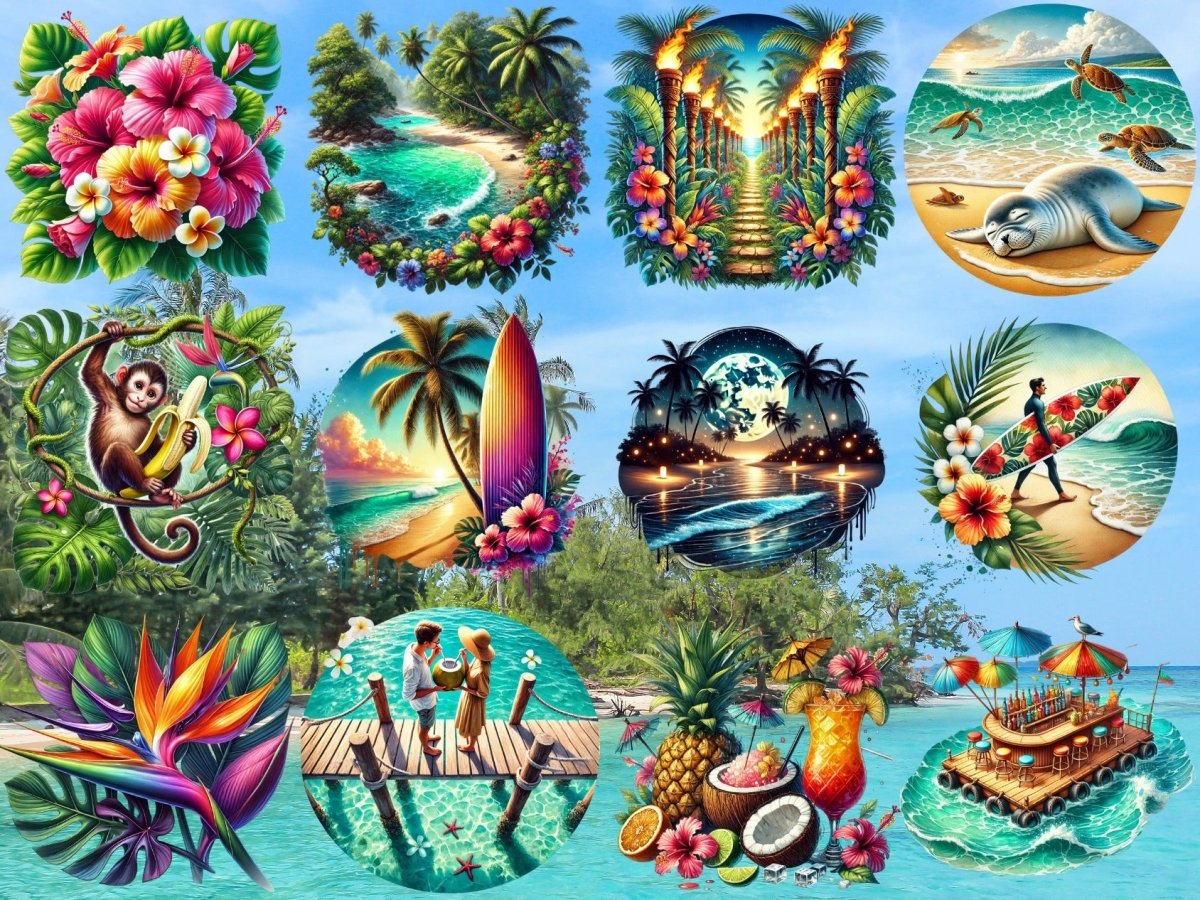 Tropisk flukt clipart (BEGRENSET UTGAVE) image 3