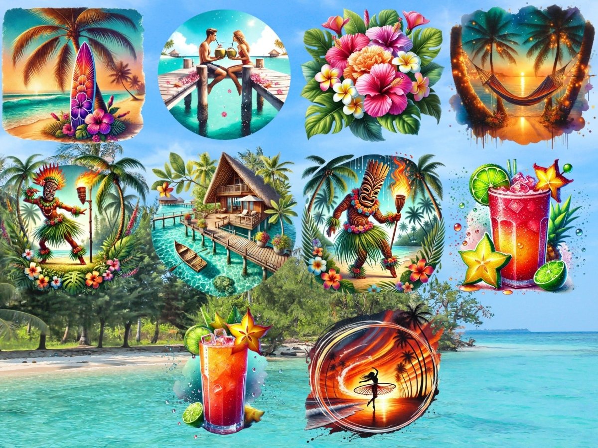 Tropisk flukt clipart (BEGRENSET UTGAVE) image 8