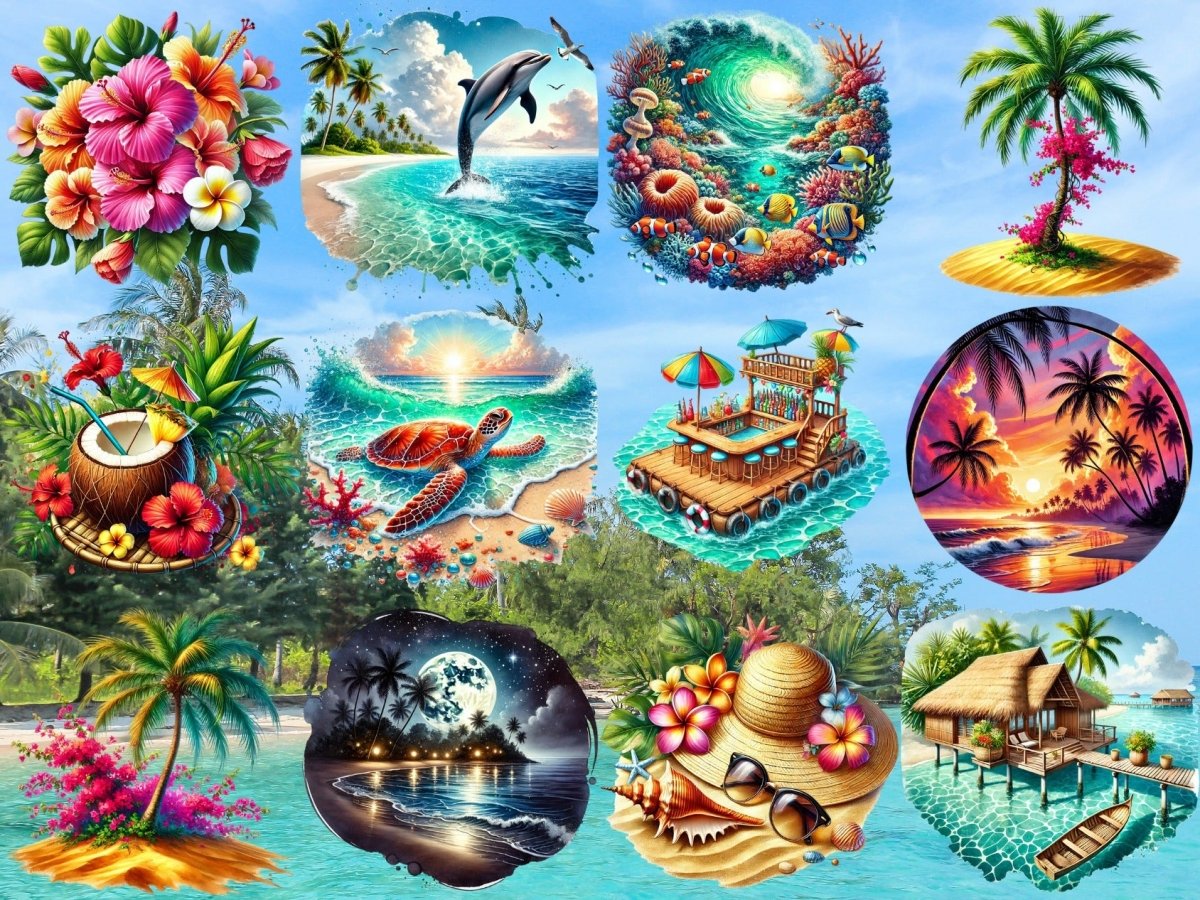 Tropisk flukt clipart (BEGRENSET UTGAVE) image 2