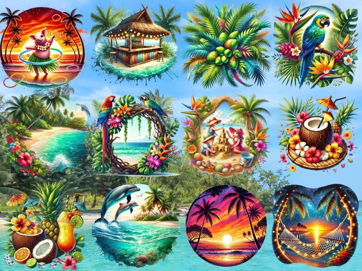 Tropisk flukt clipart (BEGRENSET UTGAVE) image 4