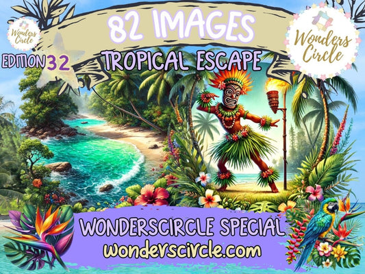 Tropical Escape Clipart (LIMITED EDITION) all - access - bundle new bundles all new mini - WondersArtist