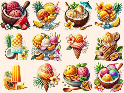 Tropical Ice Cream & Sorbets Clipart beach dessert png - Wonders Artist