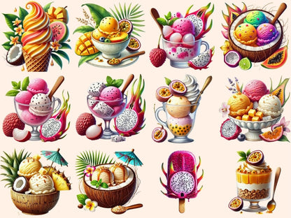 Tropical Ice Cream & Sorbets Clipart beach dessert png - Wonders Artist