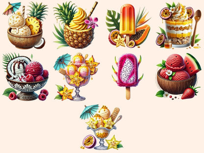 Tropical Ice Cream & Sorbets Clipart beach dessert png - Wonders Artist
