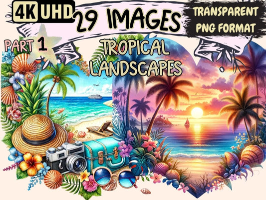 Tropical Landscapes Clipart beach clipart - Wonders Artist