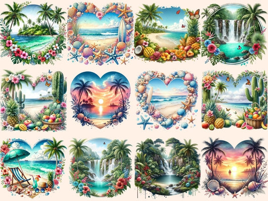 Tropische Landschaften Clipart