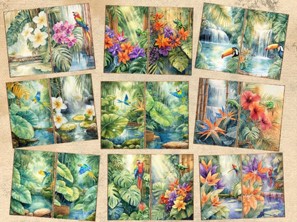 Tropical Plants Journal Pages (P2) exotic ephemera - Wonders Artist