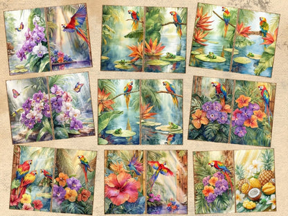 Tropical Plants Journal Pages (P3) exotic ephemera - Wonders Artist