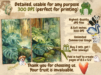 Tropical Plants (P1) exotic ephemera - Wonders Artist