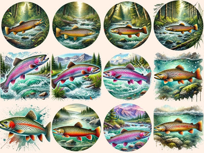 Trout Fish Clipart Cute trout art - Wonders Artist