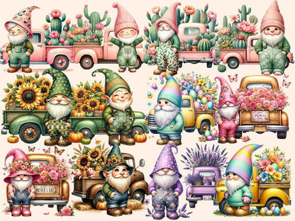 Truck Gnomes Clipart cute gnome clipart - Wonders Artist