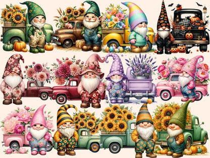 Truck Gnomes Clipart cute gnome clipart - Wonders Artist