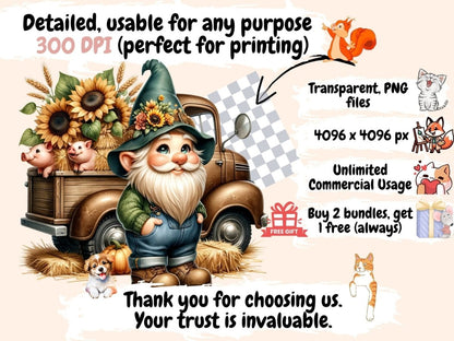 Truck Gnomes Clipart cute gnome clipart - Wonders Artist