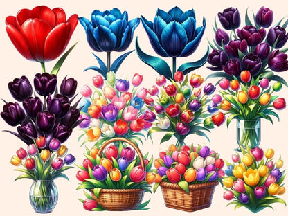Tulips Clipart blooming tulip clip - Wonders Artist
