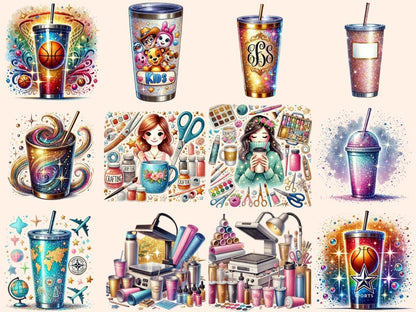 Tumbler Artists Clipart art decor - Wonders Artist