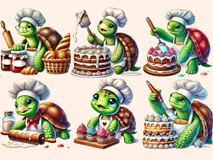 Turtle Chefs Clipart chef digital art - Wonders Artist