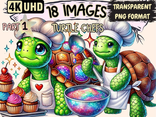 Turtle Chefs Clipart chef digital art - Wonders Artist