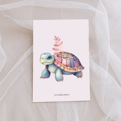 Turtle Tales Watercolor Clipart cute turtles - Wonders Artist