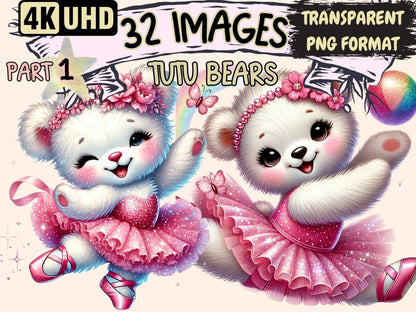 Tutu Bears Clipart ballerina bear - Wonders Artist