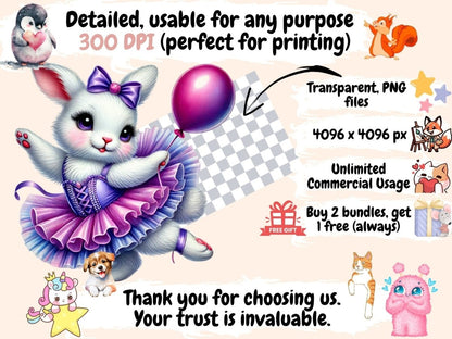 Tutu Bunnies (P2) Clipart ballerina bunny - Wonders Artist