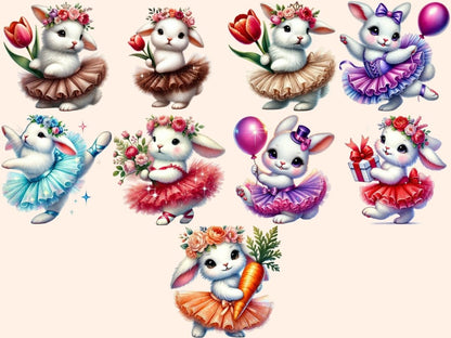 Tutu Bunnies (P2) Clipart ballerina bunny - Wonders Artist