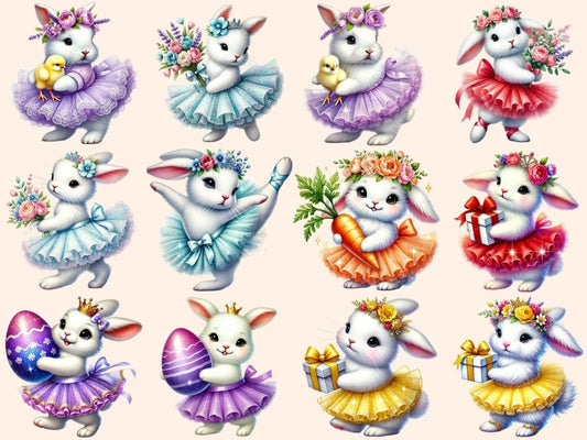 Tutu Bunnies (P2) Clipart