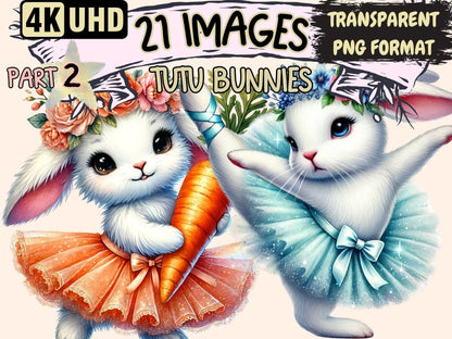 Tutu Bunnies (P2) Clipart ballerina bunny - Wonders Artist
