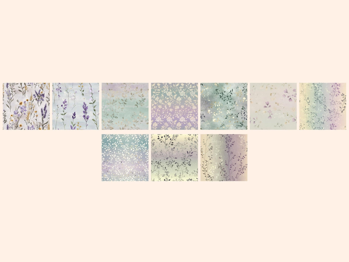 Twilight Meadow Seamless Digital Paper - High - Quality Instant Digital Download for Creative Projects