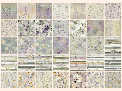 Twilight Meadow Seamless Digital Paper Celestial Meadow Art - Wonders Artist