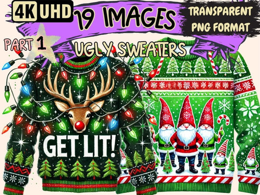 Ugly Sweaters Clipart Festive Sweater PNG - Wonders Artist