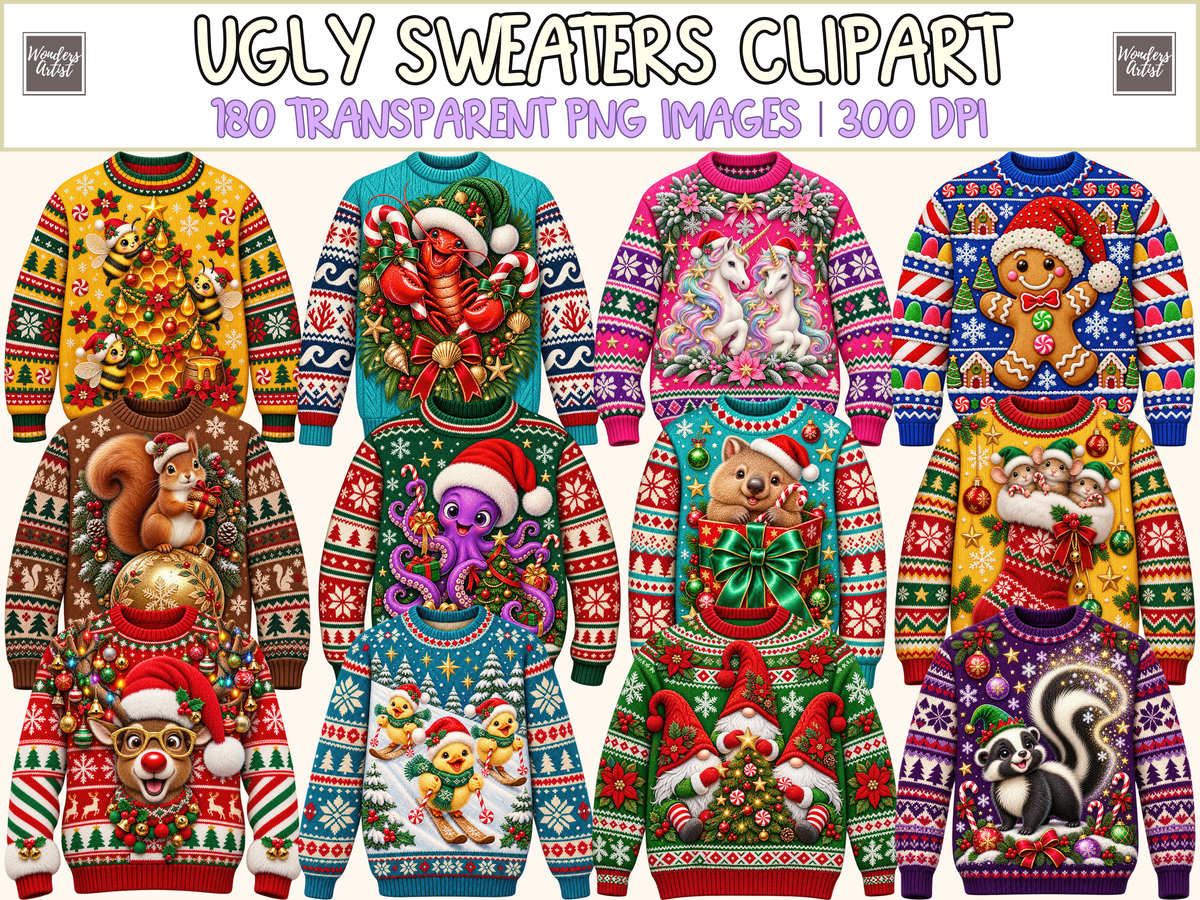Ugly Sweaters Clipart — cover