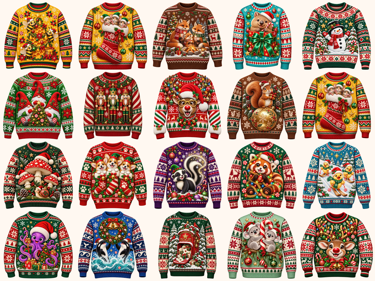 Ugly Sweaters Clipart — preview grid 1
