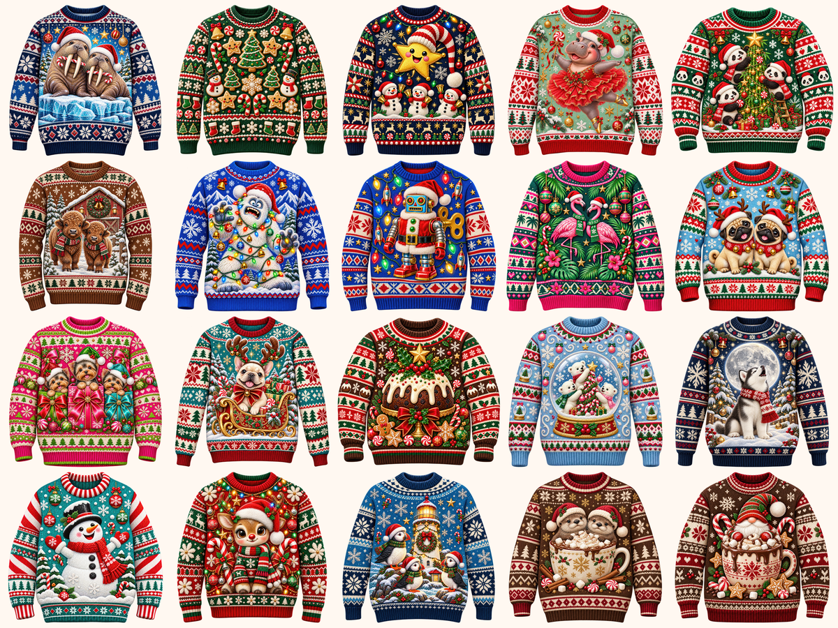 Ugly Sweaters Clipart — preview grid 2