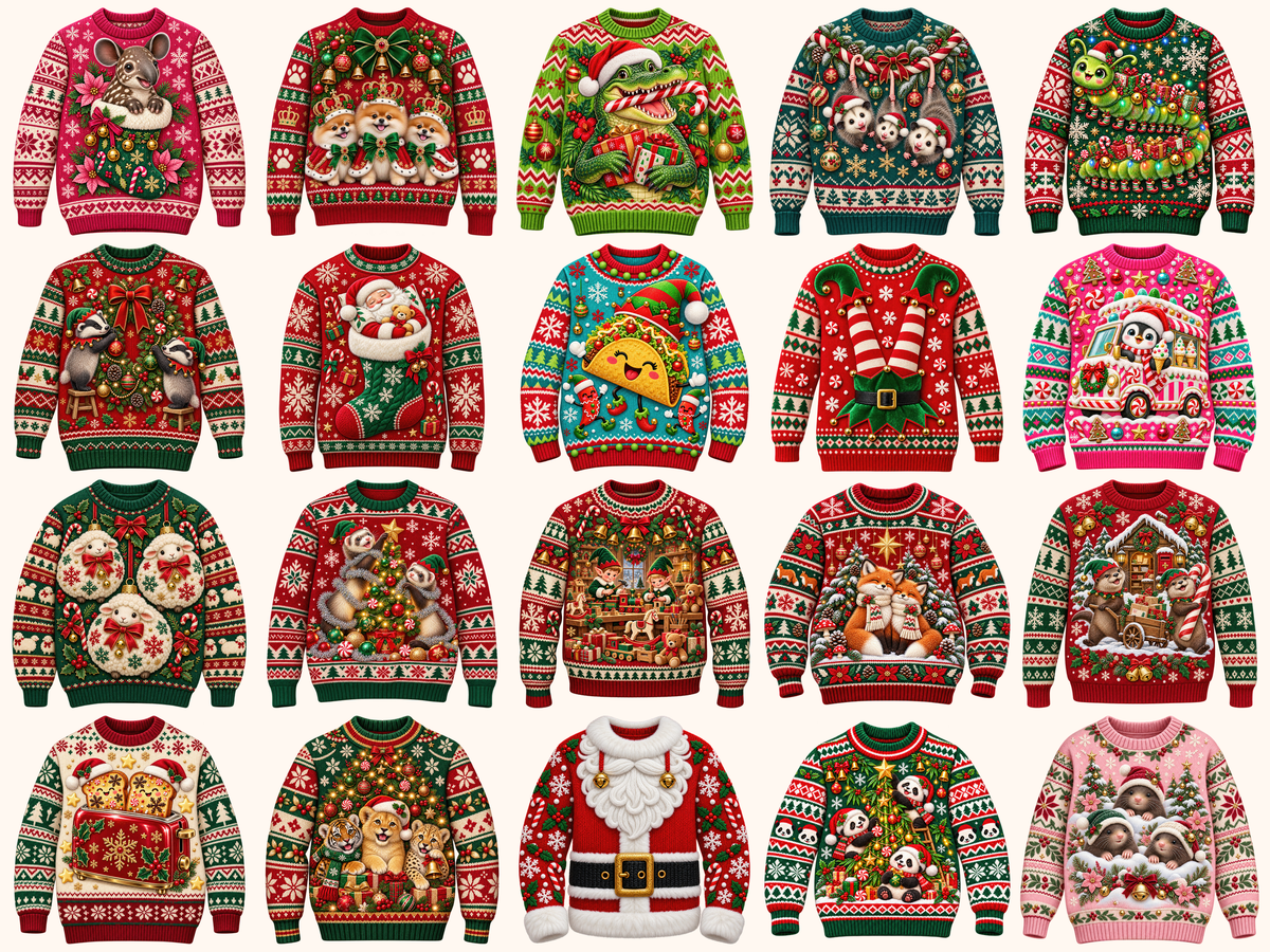 Ugly Sweaters Clipart — preview grid 6