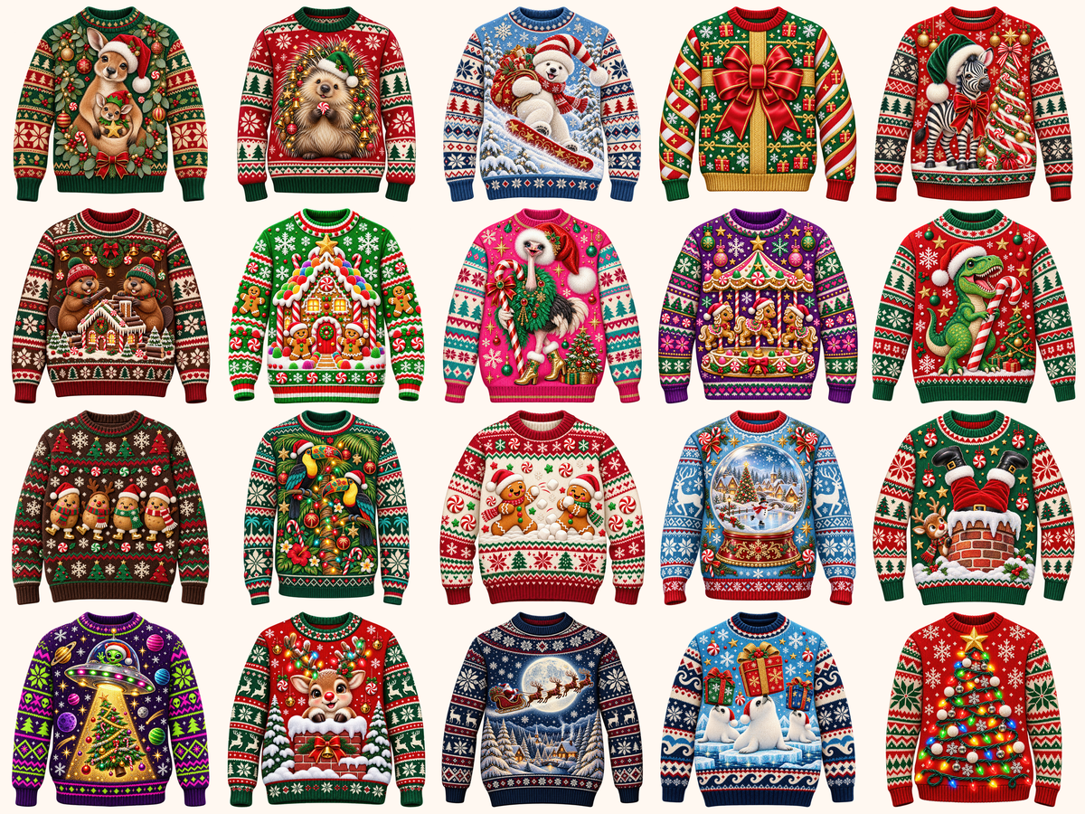 Ugly Sweaters Clipart — preview grid 7