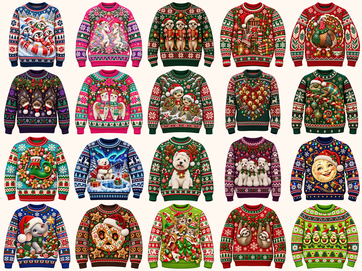 Ugly Sweaters Clipart — preview grid 8