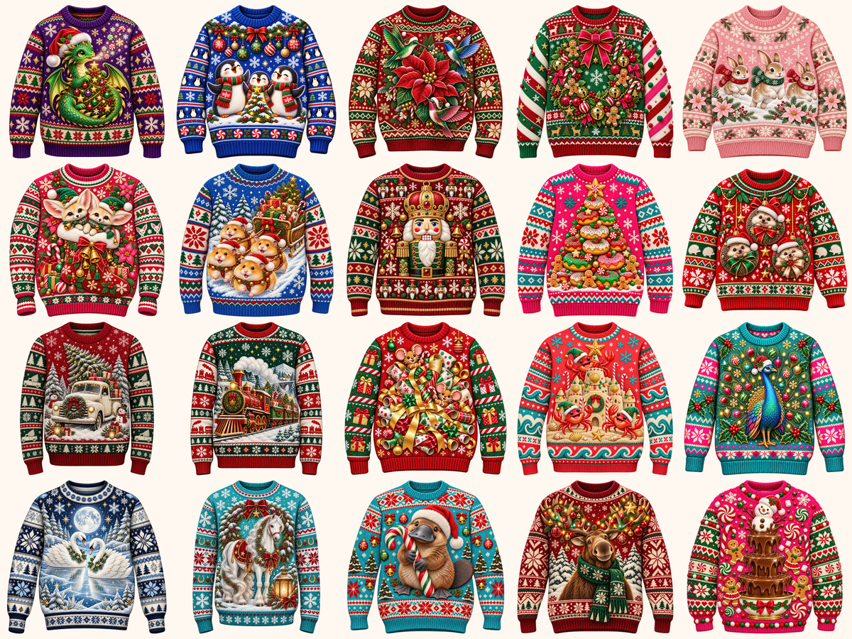 Ugly Sweaters Clipart — preview grid 9