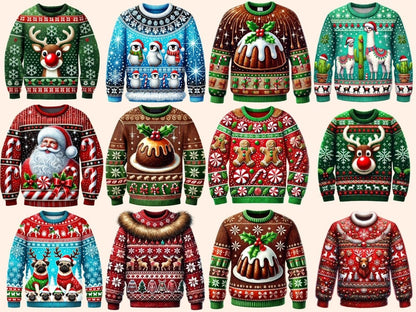 Ugly Sweaters (P2) Clipart Christmas Sweater - Wonders Artist