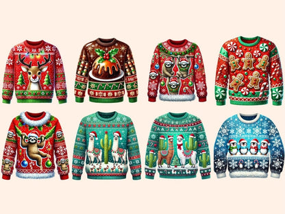 Ugly Sweaters (P2) Clipart Christmas Sweater - Wonders Artist