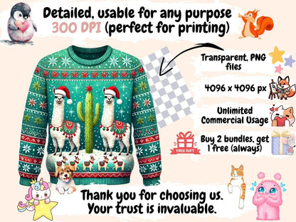 Ugly Sweaters (P2) Clipart Christmas Sweater - Wonders Artist