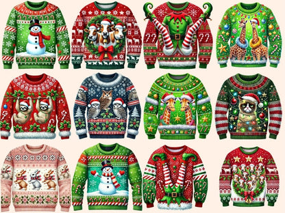 Ugly Sweaters (P3) Clipart Christmas Sweater - Wonders Artist