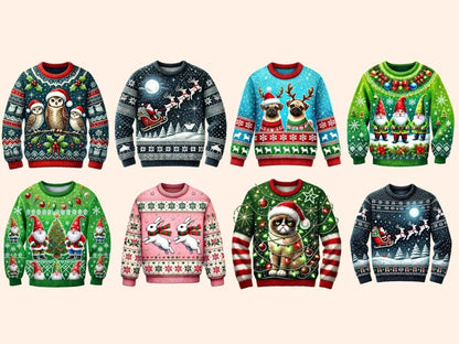 Ugly Sweaters (P3) Clipart Christmas Sweater - Wonders Artist
