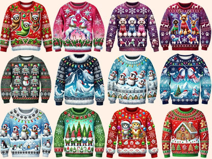 Ugly Sweaters (P4) Clipart Christmas Sweater - Wonders Artist
