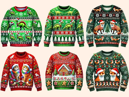 Ugly Sweaters (P4) Clipart Christmas Sweater - Wonders Artist