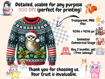 Ugly Sweaters (P5) Clipart Christmas Sweater - Wonders Artist