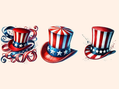 Uncle Sam Hats Clipart 4th of july clipart - Wonders Artist