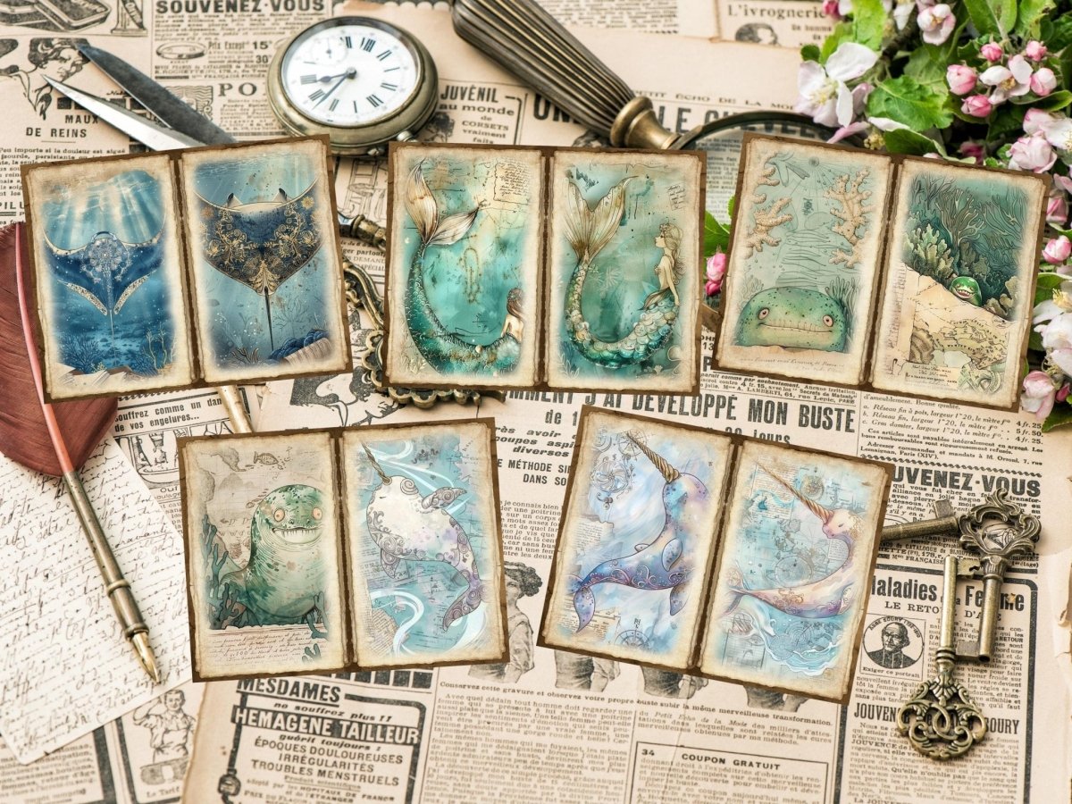 Underwater Animals Journal Pages (P3) Aquatic Scrapbook - Wonders Artist