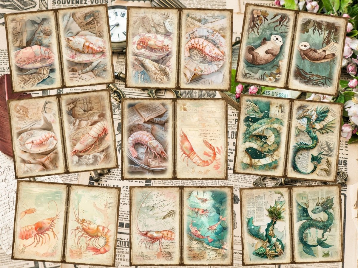 Underwater Animals Journal Pages (P4) Aquatic Scrapbook - Wonders Artist