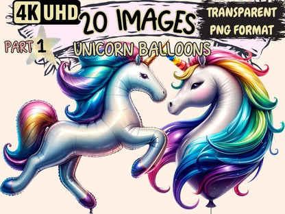 Unicorn Balloons Clipart balloon clipart - Wonders Artist
